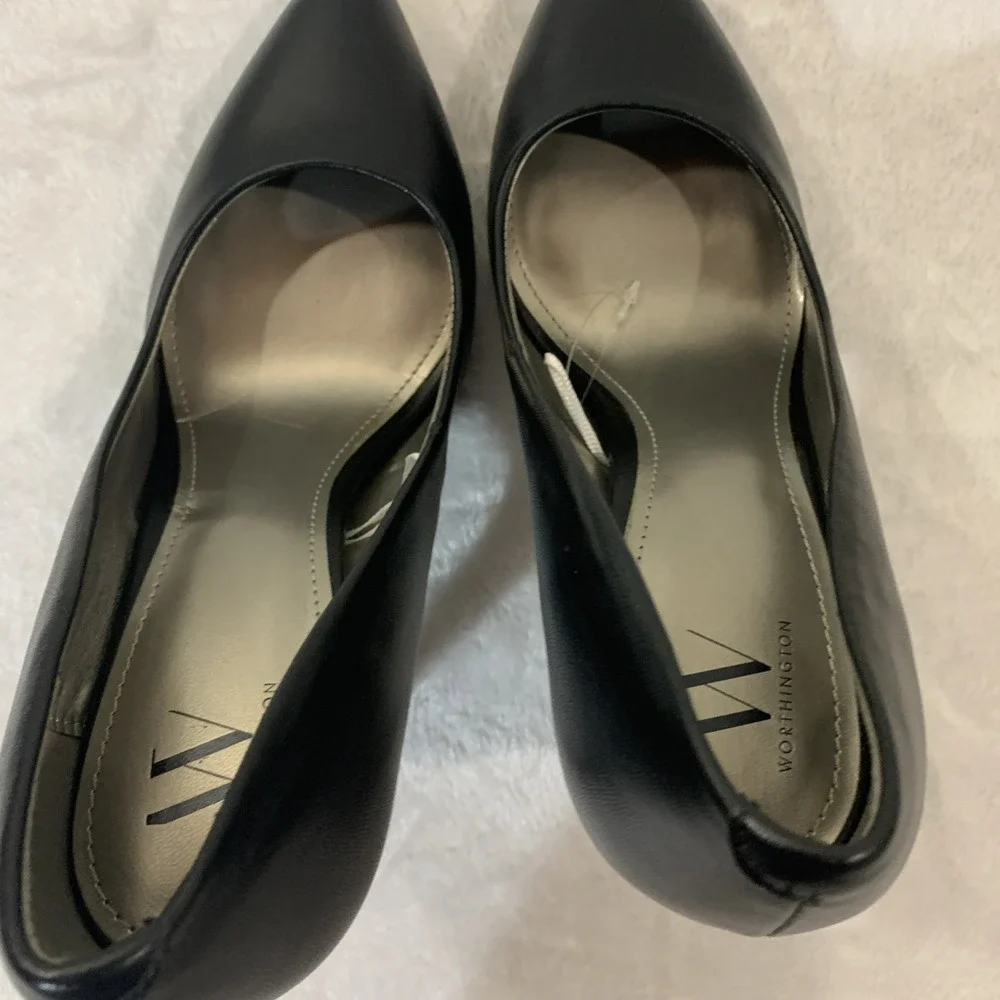 Worthington Wor Zilo Black 3 inch Heels Size 9M Women's Shoes NEW